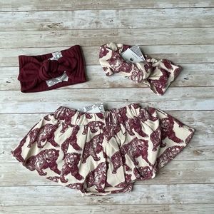 Kate Quinn Grizzly Bear Skirt and Matching Headbands